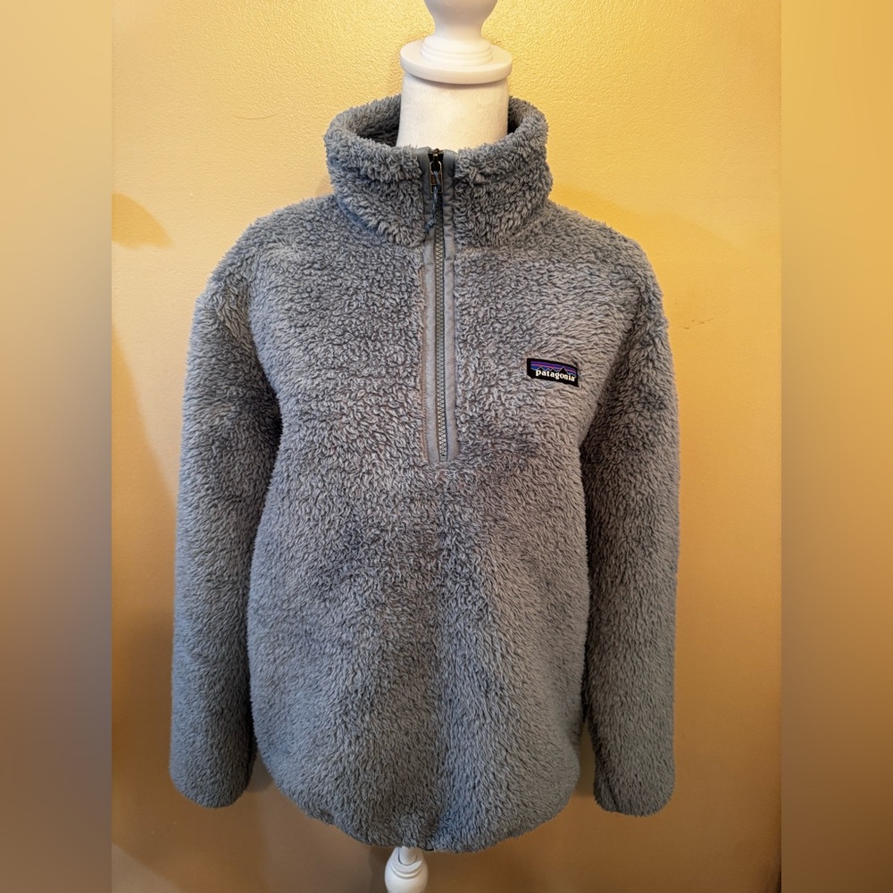 Patagonia Light Blue Los Gatos Pullover Fleece Jacket 1/4 Zip Womens Sz Medium M